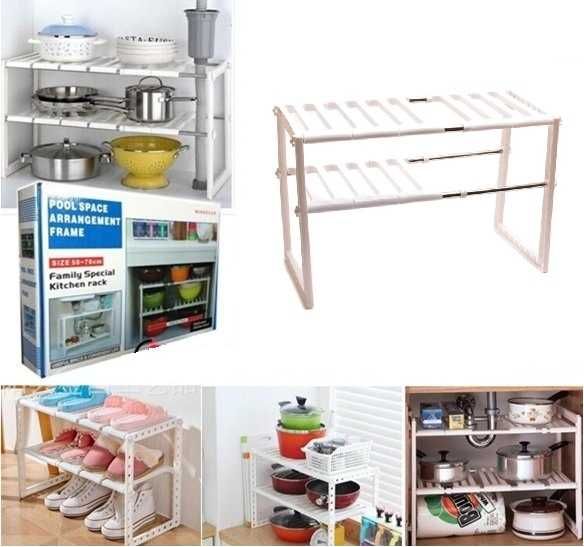 Удобен регулируем стелаж за домашни потреби - стелаж органайзер