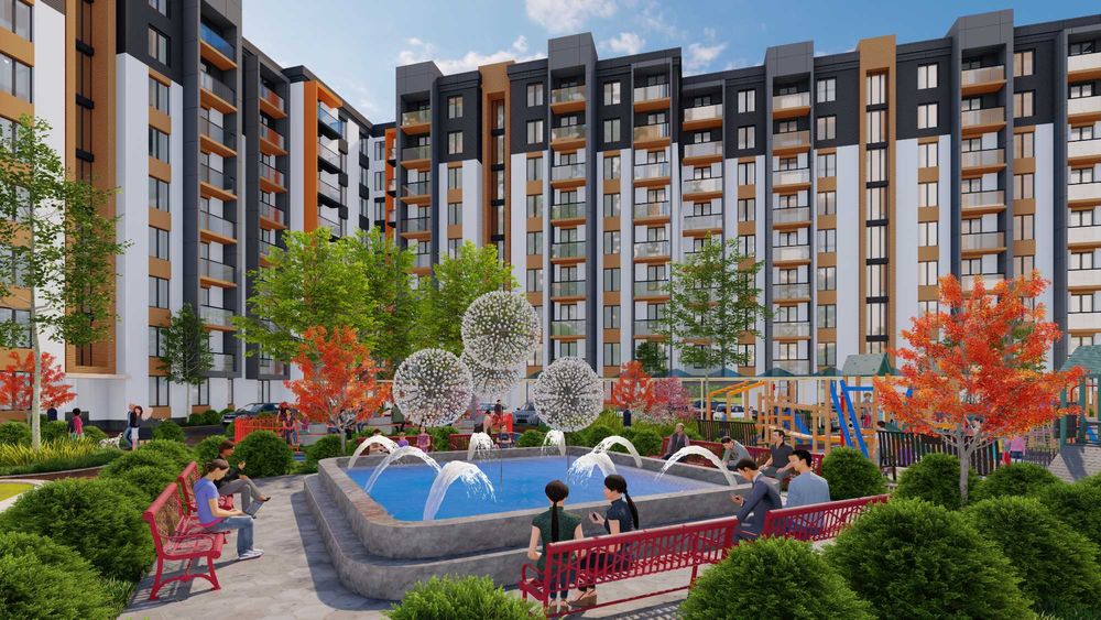 ЖК Mening Uyim 1комнатная кв 40,6м г.Ташкент, мост "Узгариш"