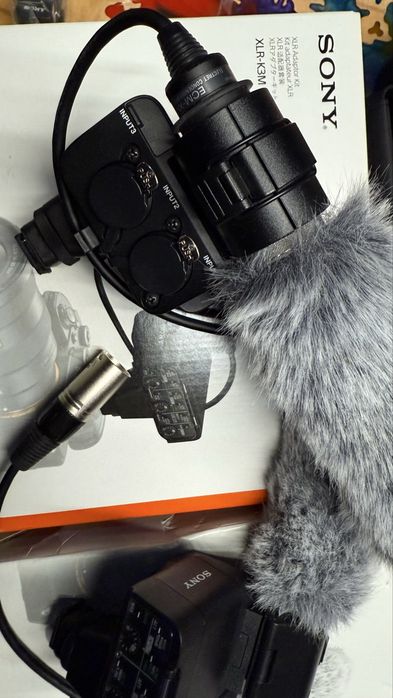 Sony XLR K3M kit Adaptor XLR camere Sony cu Microfon si Patina MI Shoe