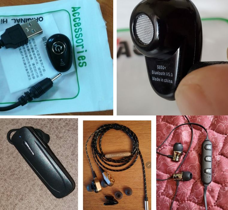 Нушники проводные и блютуз