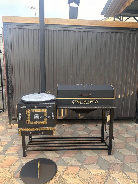 Печь мангал барбекю шашлык 3в1