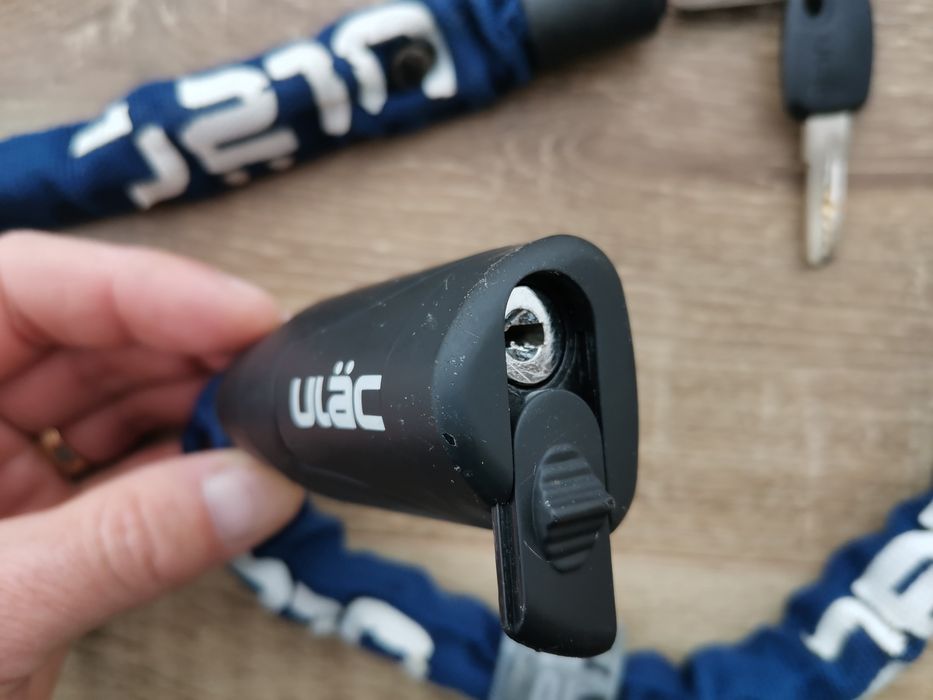 Lanț antifurt bicicletă sau trotinetă, din oțel călit, cu cheie