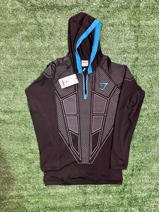 Gymshark Onyx Hoodie – Black & Blue