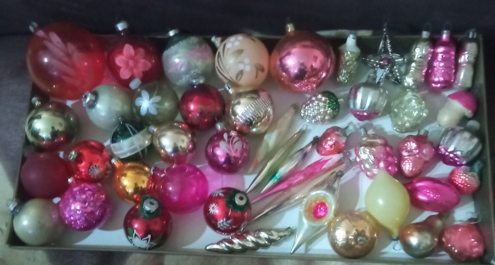Ёлочные игрушки стеклянные советские и немецкие