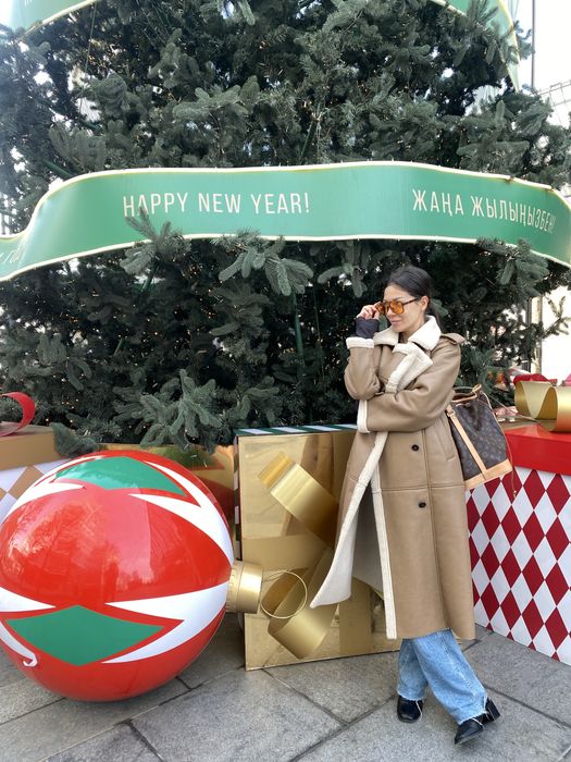 Дубленка длинная