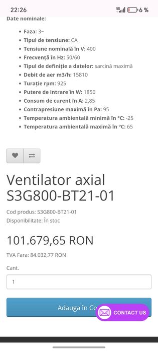 Ventilator cu motor axial  cu magneți industrial 380/480V 3.10 kW 5.0A