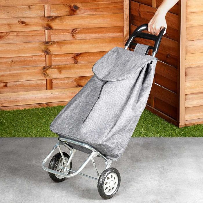 Пазарска количка, голям капацитет 30кг, лека, 28x38x96см, Vilde 489328