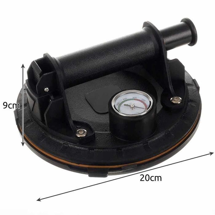 Вакуум вендуза с манометър и помпа, BIGSTREN, 200 мм, до 200 кг