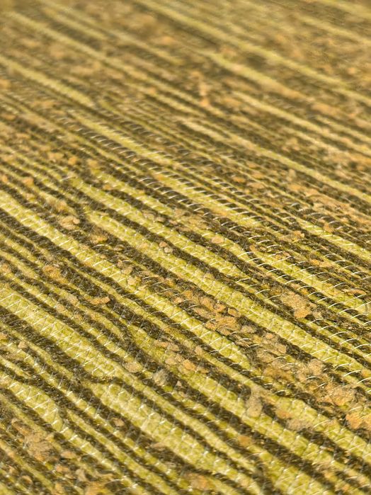 Tapet texturat din fibre naturale, verde auriu