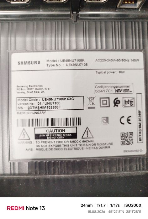 Tv Samsung 4k ecran spart