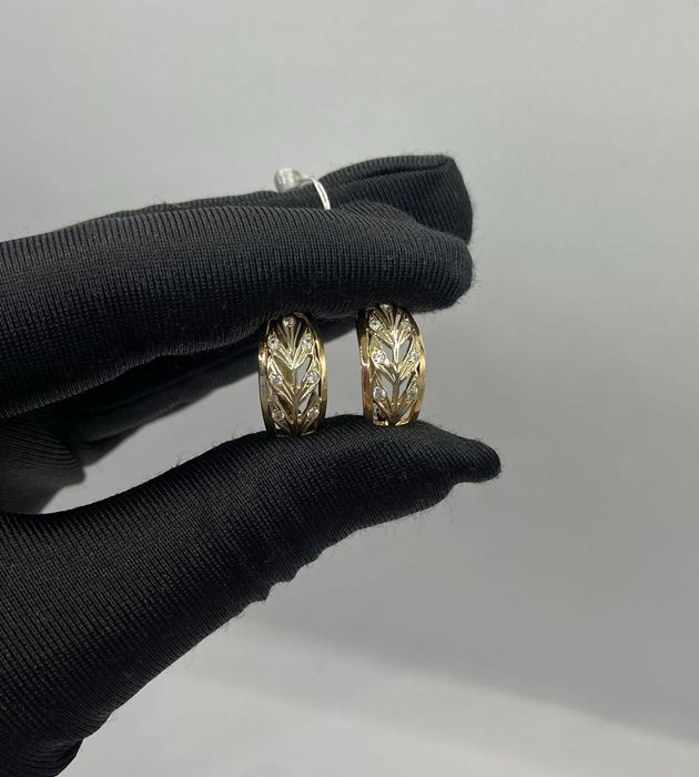Золотые серьги 583 | Красное золото | 5,18 гр