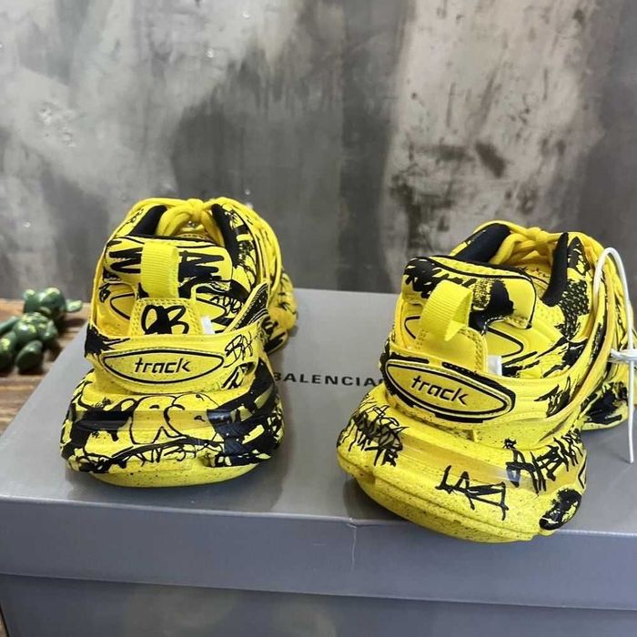 Balenciaga Track Sneaker "Black/Neon Yellow Laces"