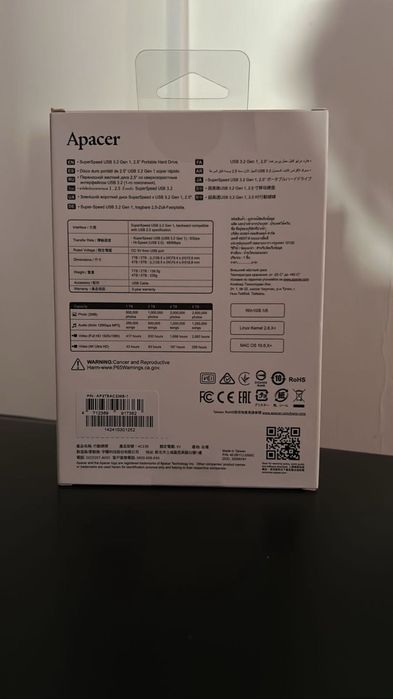 2 ТБ Внешний жесткий диск HDD Apacer AC236 новый в упаковке
