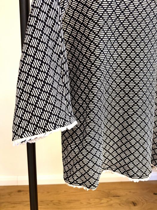 Massimo Dutti Блуза с широк 3/4 ръкав и ресни