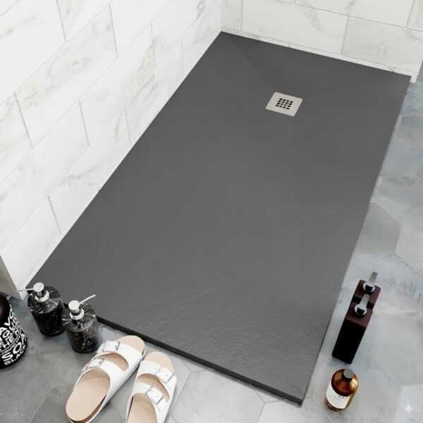 Cadita dus compozit 80x100 cm, gri antracite