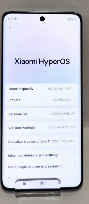 (AG35 B.35031)Telefon Xiaomi  Redmi Note 15 5G-750 Lei Garantie 2 Ani!