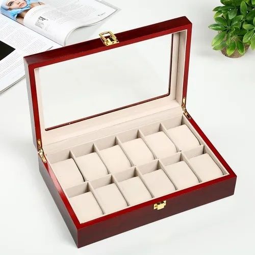 Шкатулка для часов и украшение деревянная