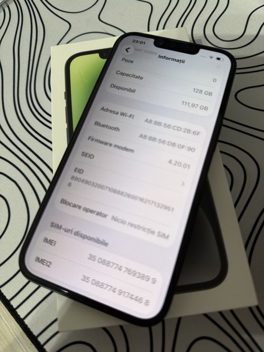 Iphone 14 black 128 Gb neverlocked impecabil