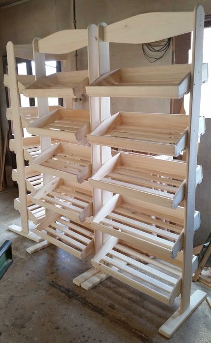 Стелажи от масив за хляб, плодове, зеленчуци и други изделия !