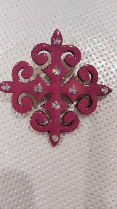 Этно брошь ручной работы