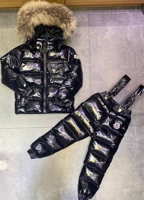 Costum ski copii geaca din blana naturala