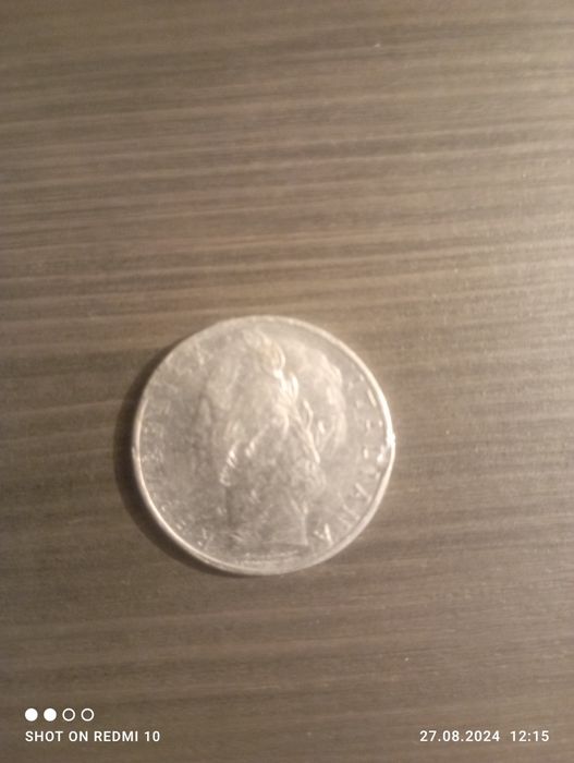 Moneda republica italiana 100L din anul 1963