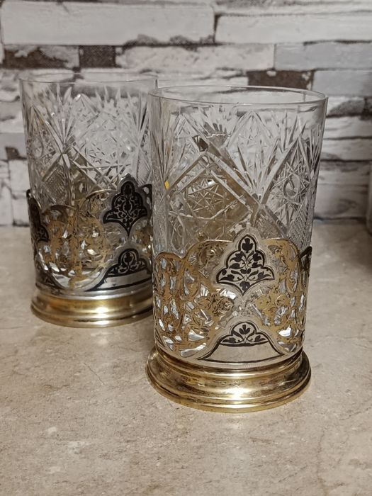 Подстаканники. Серебро с золочением