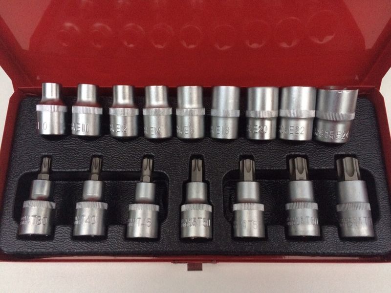 Trusa tubulare torx euro E-uri biti 1/2 16 piese