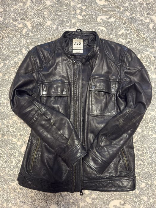 Zara яке естествена кожа