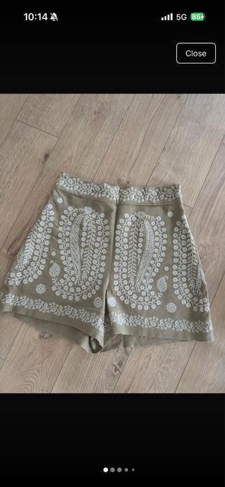 Pantaloni Zara cu broderie, XS