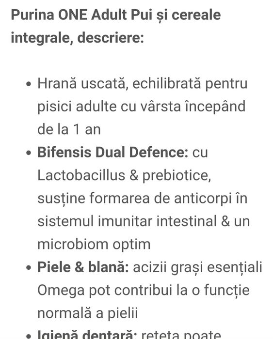 Purina One bobite  pisici