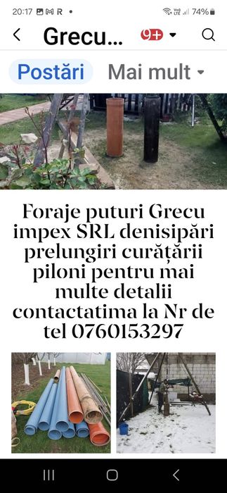 Foraje puturi apa