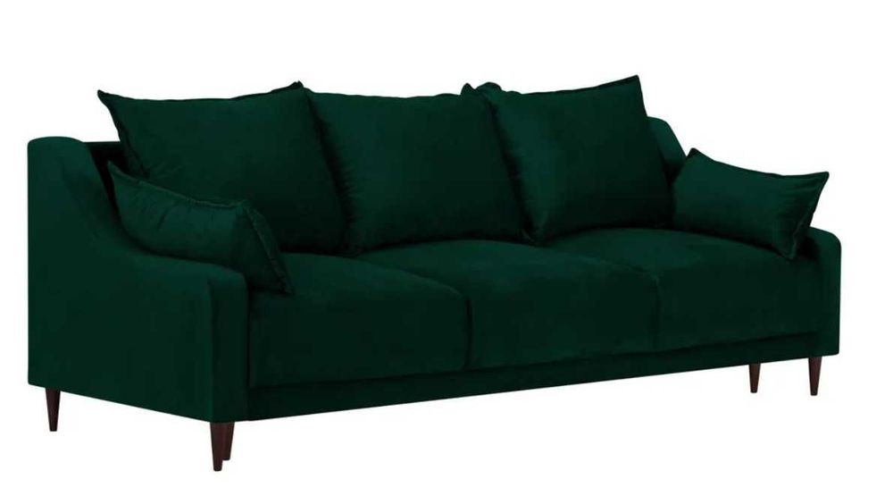 Vand canapea extensibila verde inchis cu catifea