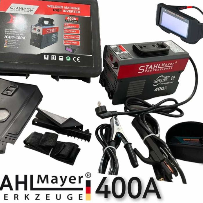 Инверторен електрожен 400A + Очила за заваряване StahlMayer