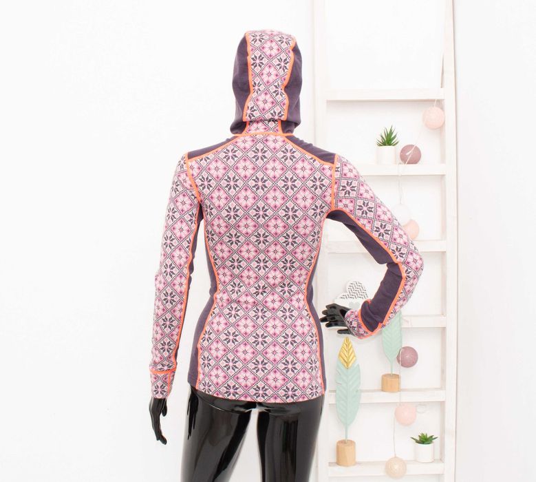 Kari Traa дамска блуза с цип и качулка термо бельо мериносна вълна S