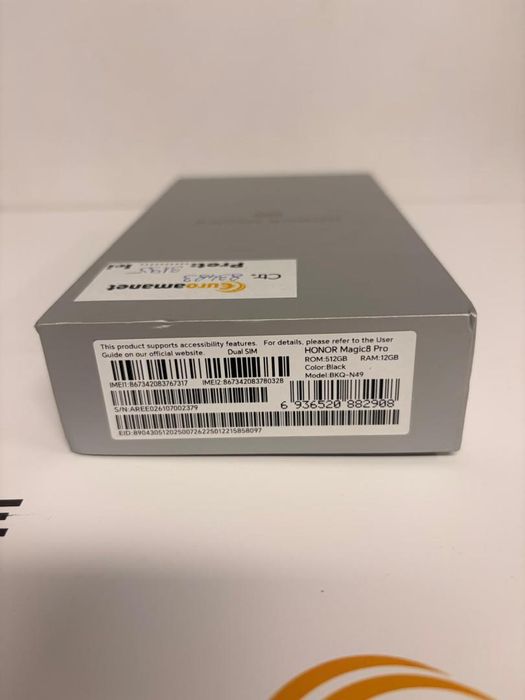 Telefon Honor Magic 8 Pro, Dual SIM, 12GB RAM, 512GB, Black, NOU -T-