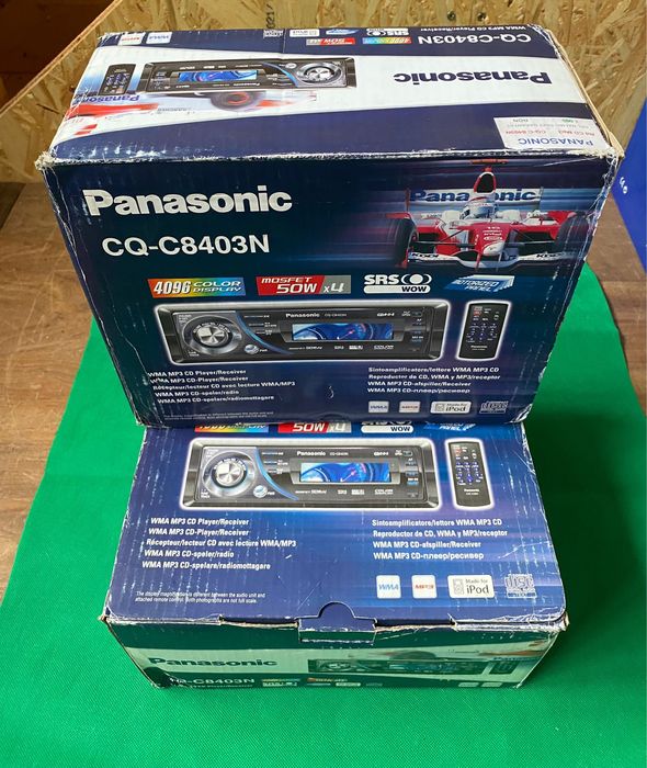 CD Player auto PanasonicCQ C 8403 N Mosfet color nou adaptor BT Usb