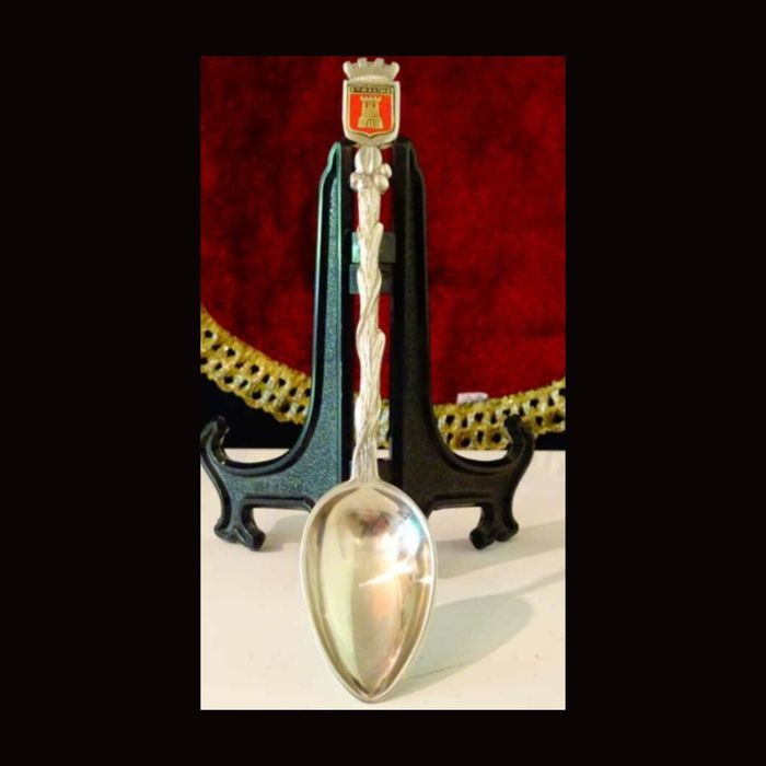 Посребрена Лъжичка за Кафе Със Знак на Френската Ривиера