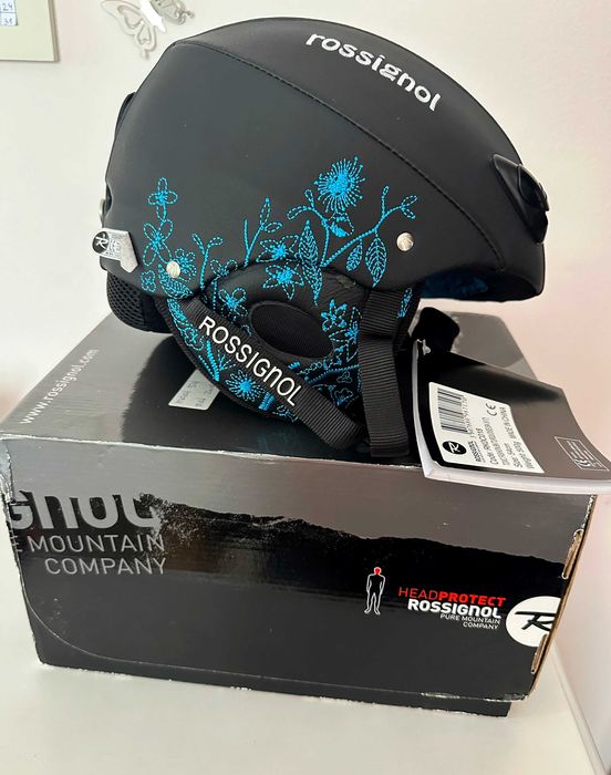 НОВА каска за ски / сноуборд Rossignol Toxic Fashion черна/тюркоазена
