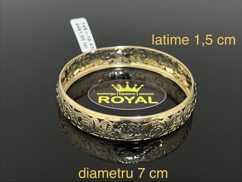 Bijuteria Royal CB : Bratara dama fixă aur 14K 585  10,47 gr