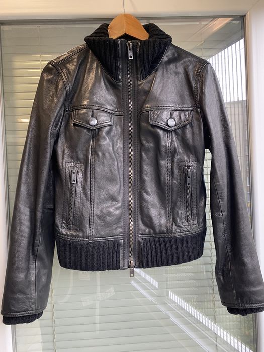 Дамско яке естествена кожа и естествен пух с качулка