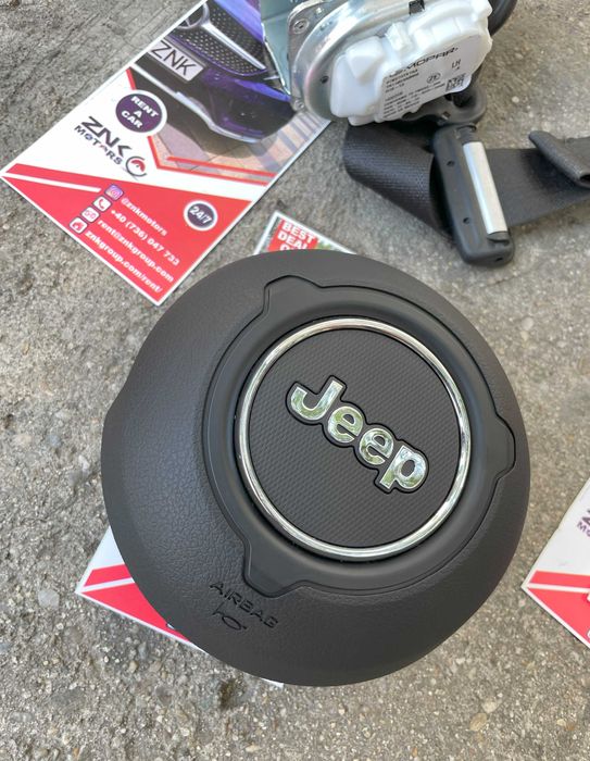 Jeep Wrangler Rubicon airbag volan dual stage - set centuri siguranta