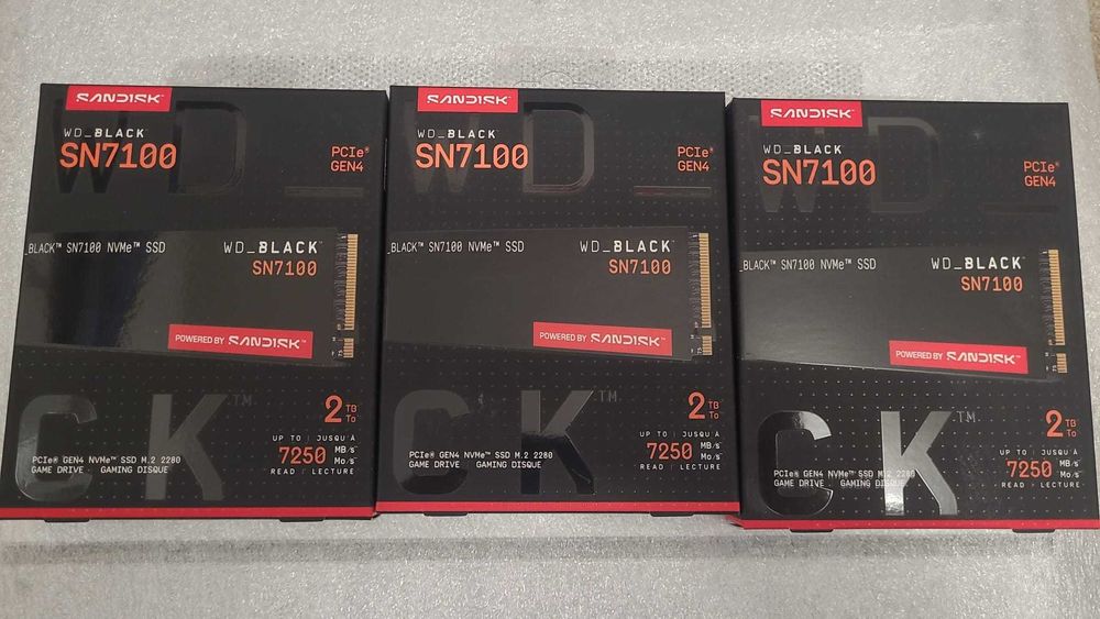 SSD Sandisk WD Black SN7100 de 2 TB, nou, sigilat, original, garantie