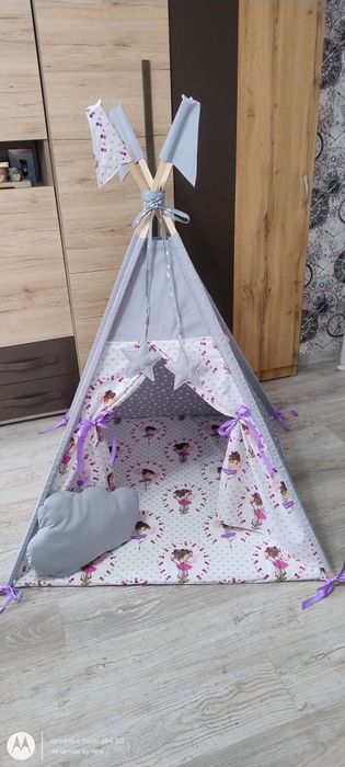 Детска индианска палатка"типи" за момиче-НАЛИЧНА!!!