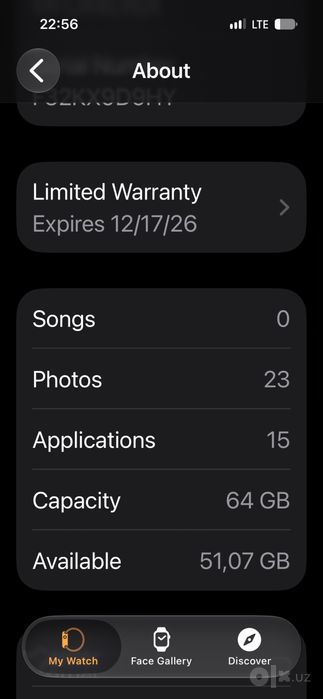 Iwatch 11, 46 mm, GPS+Celullar, 64 gb