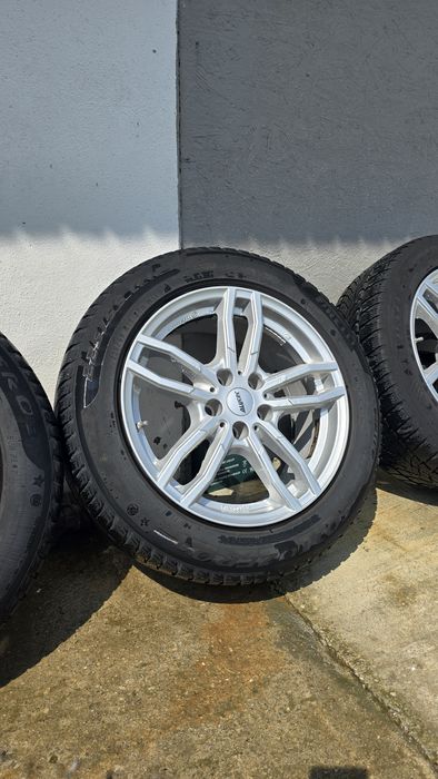 Set jante aliaj 17” ALUTEC + anvelope iarnă Run flat + senzori presiune  5×112