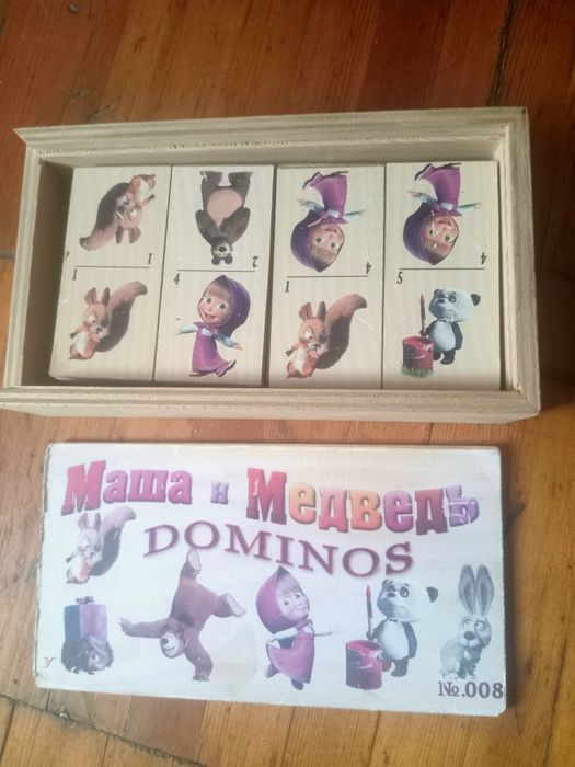 Детское домино " Маша и медведь"