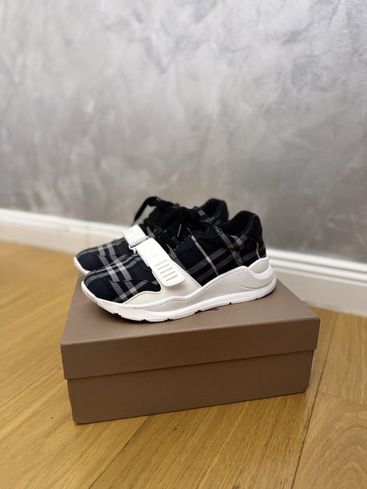 Adidasi Burberry piele naturala Full Box colectie noua