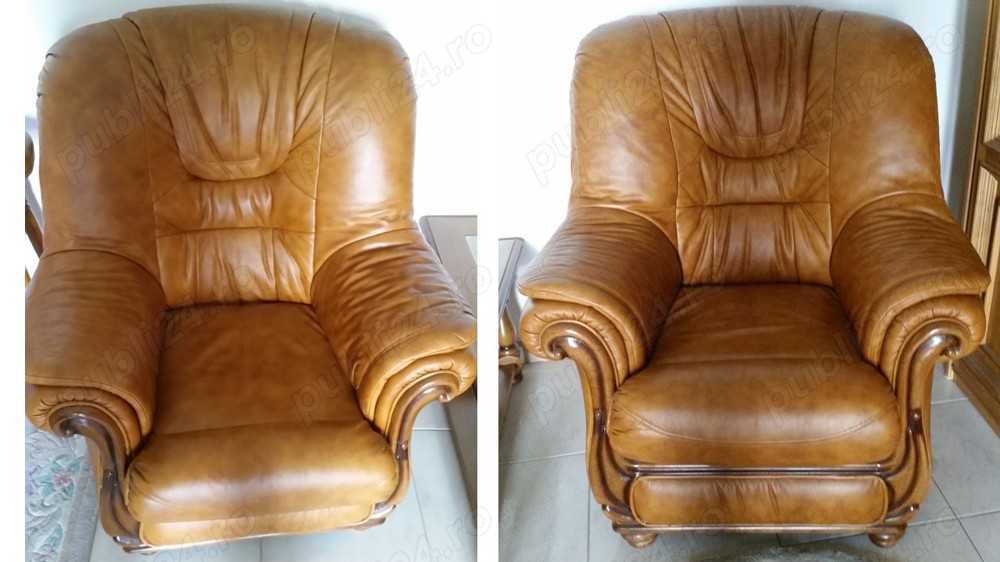 Set sufragerie piele Mobexpert - Villiers, stare+aspect - excelente