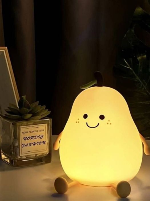 Детский ночник "Довольная Груша", силиконовый